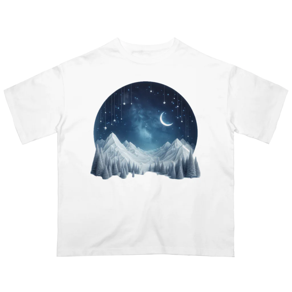 JUPITERの幻想的な冬の夜 Oversized T-Shirt