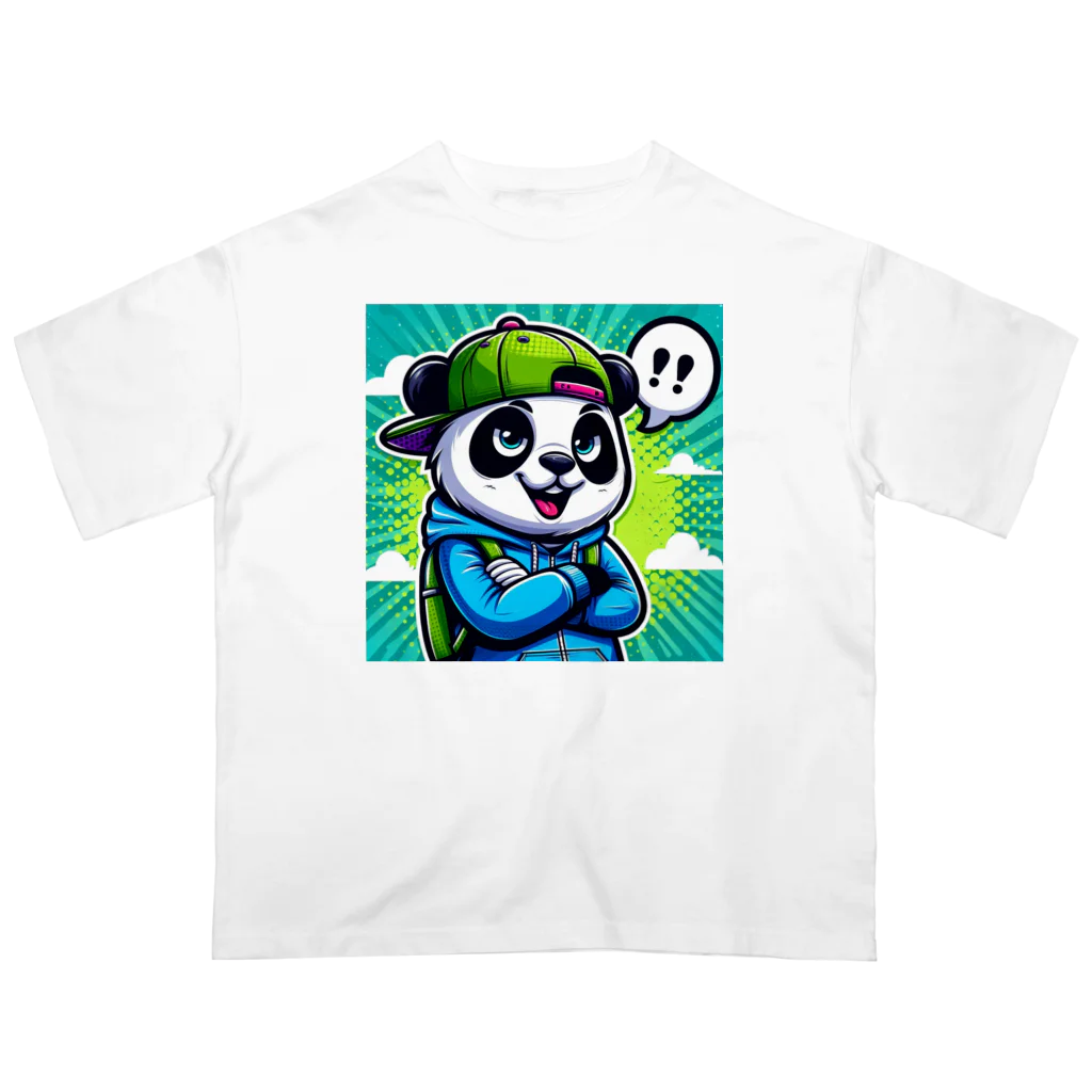 pandaloveの生意気な弟ぱんだ オーバーサイズTシャツ