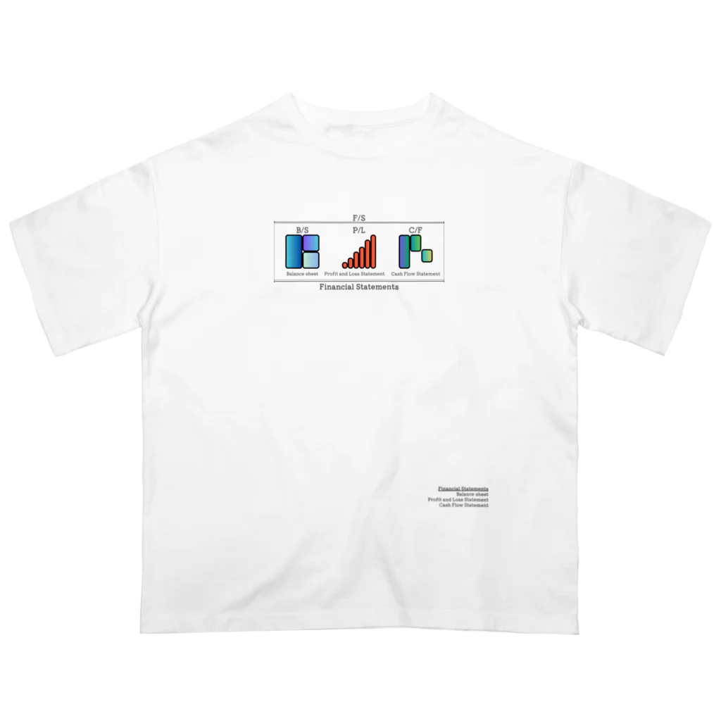 GreenCrane(グリーンクレーン出版)の財務三表のつながりTシャツ オーバーサイズTシャツ