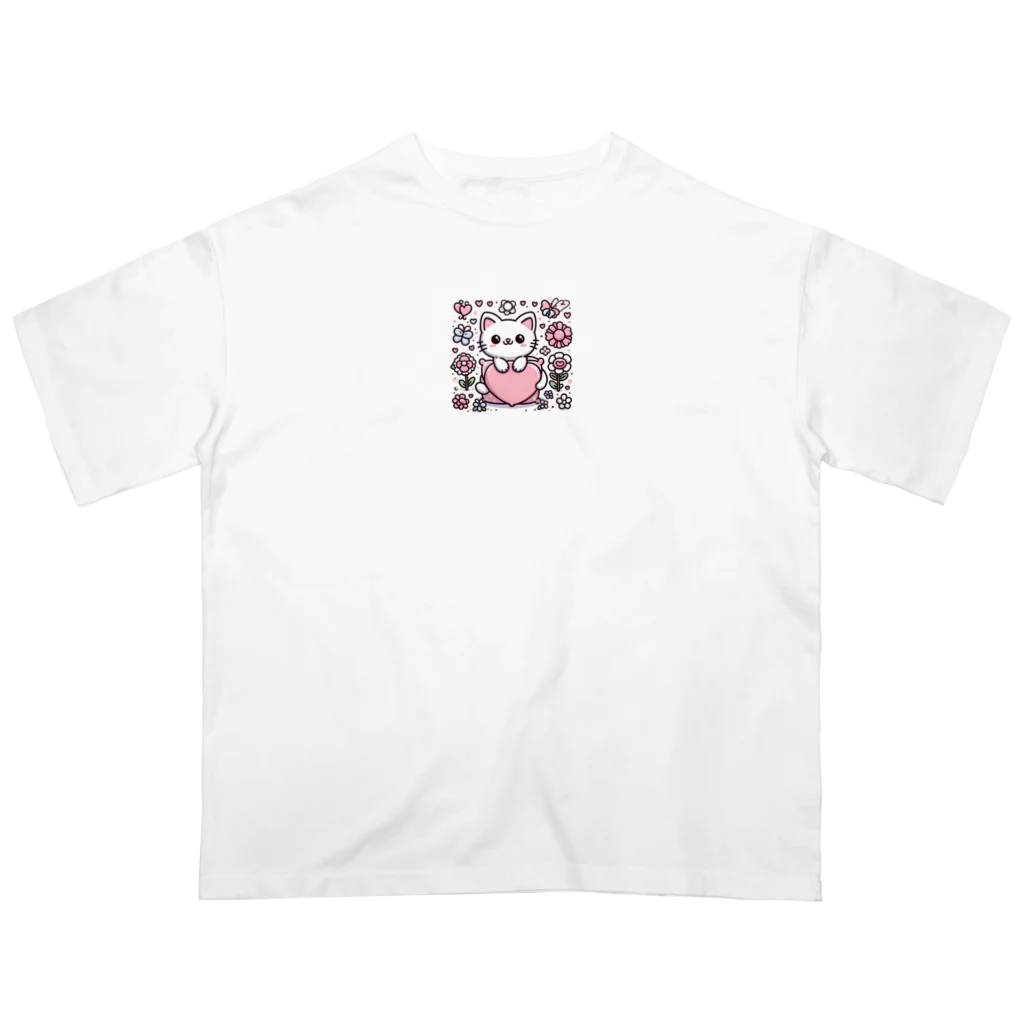 たこ焼きの猫スタンプ オーバーサイズTシャツ