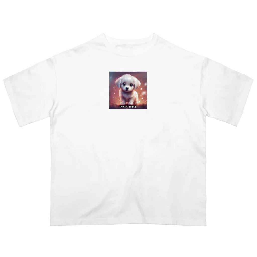 happiness_shopの無邪気な笑顔で幸運を招く可愛い子犬 Oversized T-Shirt