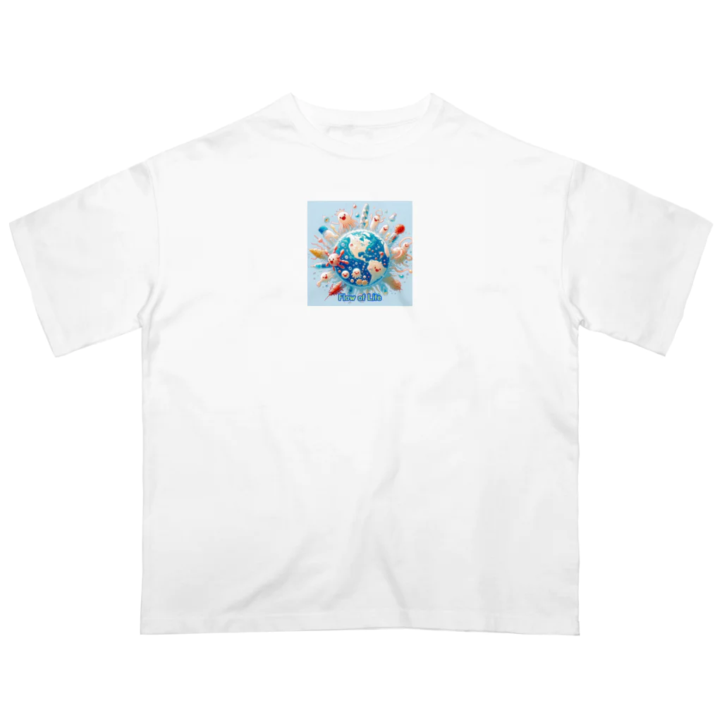 HiroLink's ShopのFlow of Life オーバーサイズTシャツ