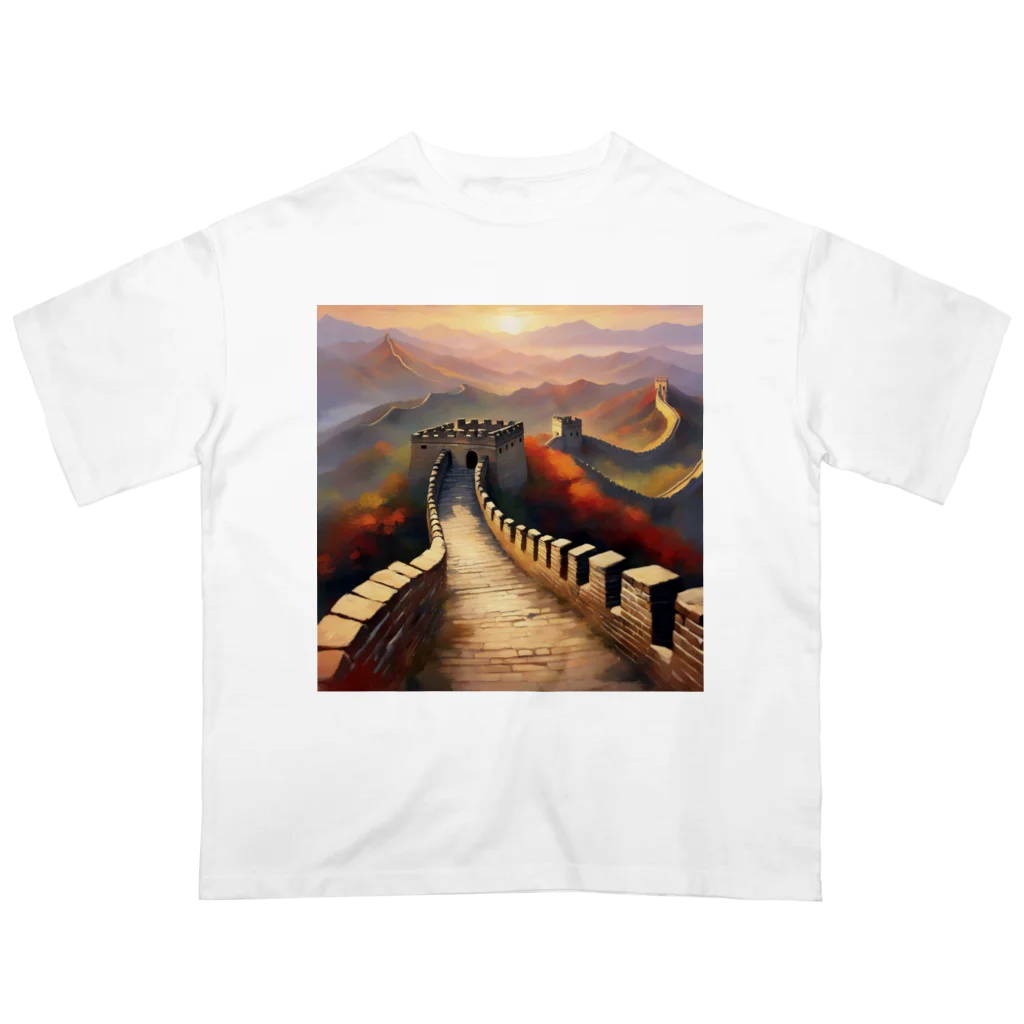 jmindの中国の万里の長城 オーバーサイズTシャツ