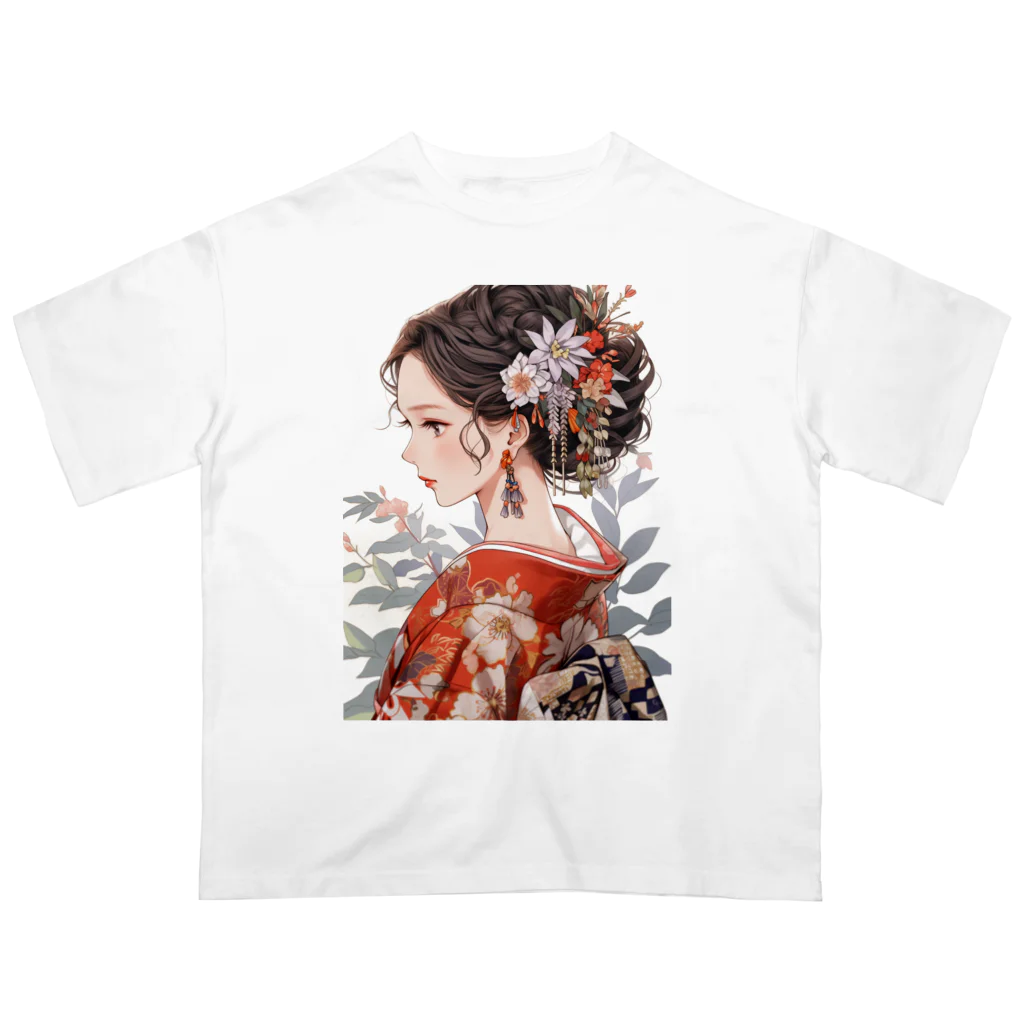 AQUAMETAVERSEの和服姿の女性　sanae 2074 オーバーサイズTシャツ