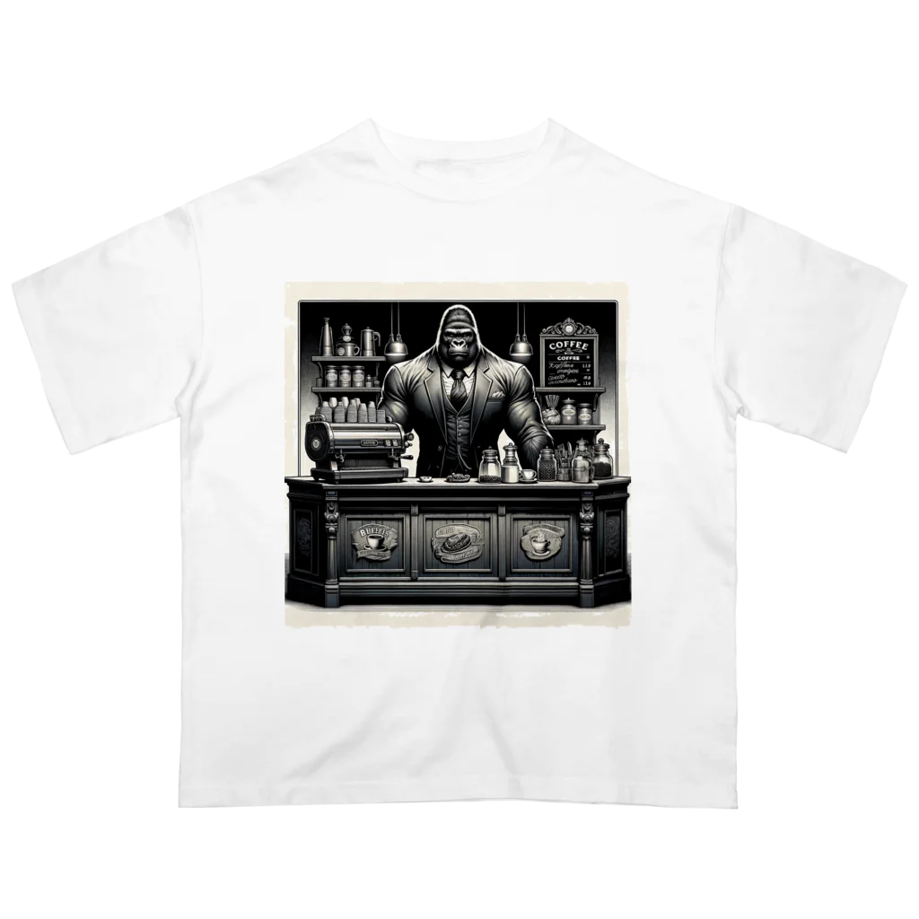 ゴリラショップのThe Mighty Gorilla Coffee Shop  Oversized T-Shirt