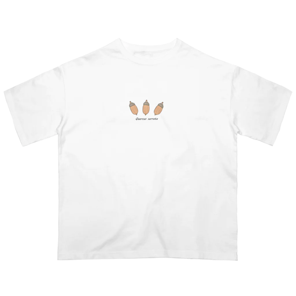 Silver Grassのドングリシリーズ【コナラ Quercus serrata】 オーバーサイズTシャツ