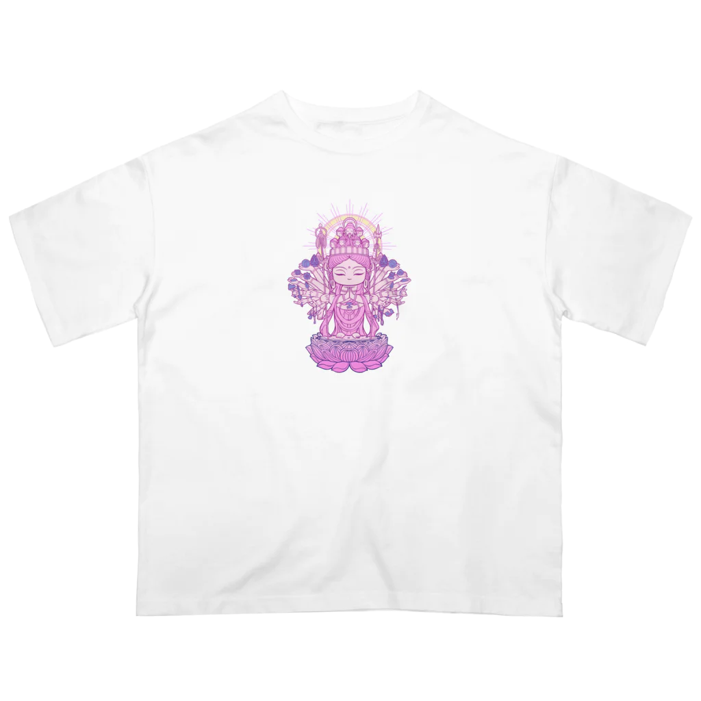 Hotoke Mandalaのおまもり千手観音 Oversized T-Shirt