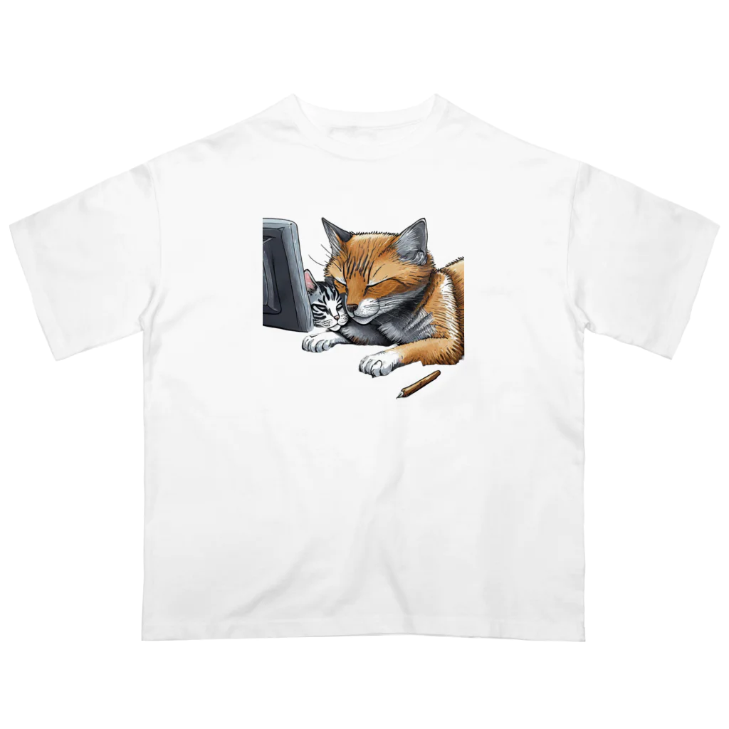 RaVaの犬と猫 オーバーサイズTシャツ