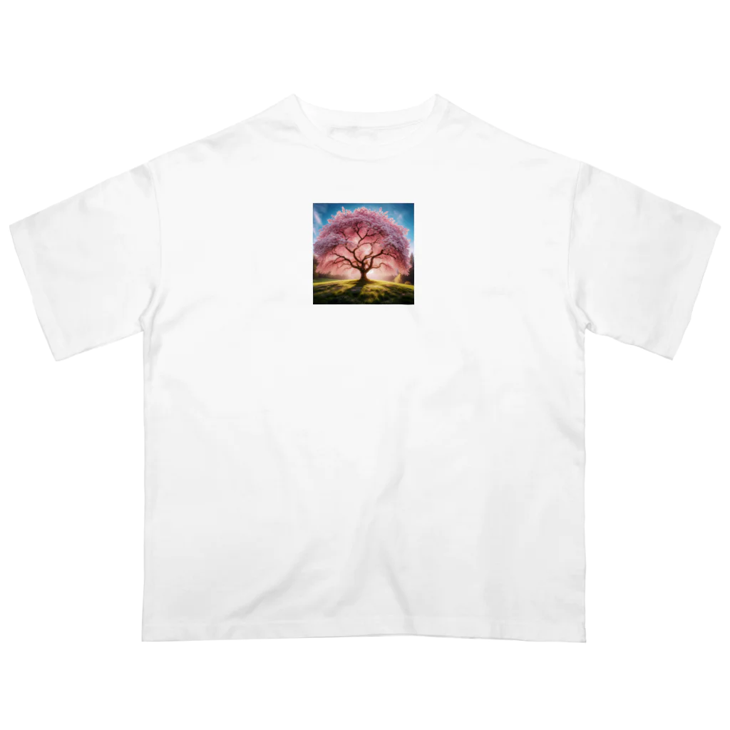 ニコショップの桜の木 オーバーサイズTシャツ