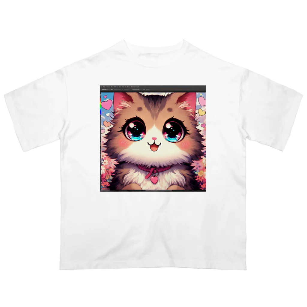 yos-1292583のねこニコばん Oversized T-Shirt