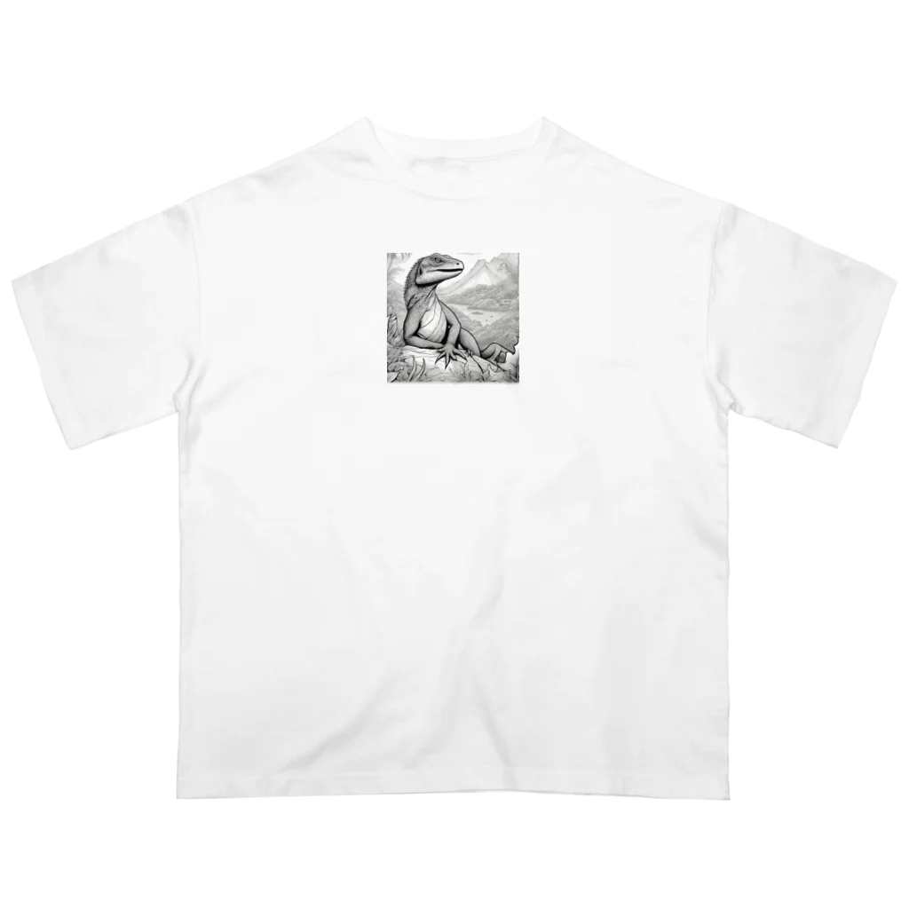 marrikat189のくつろぐトカゲ Oversized T-Shirt