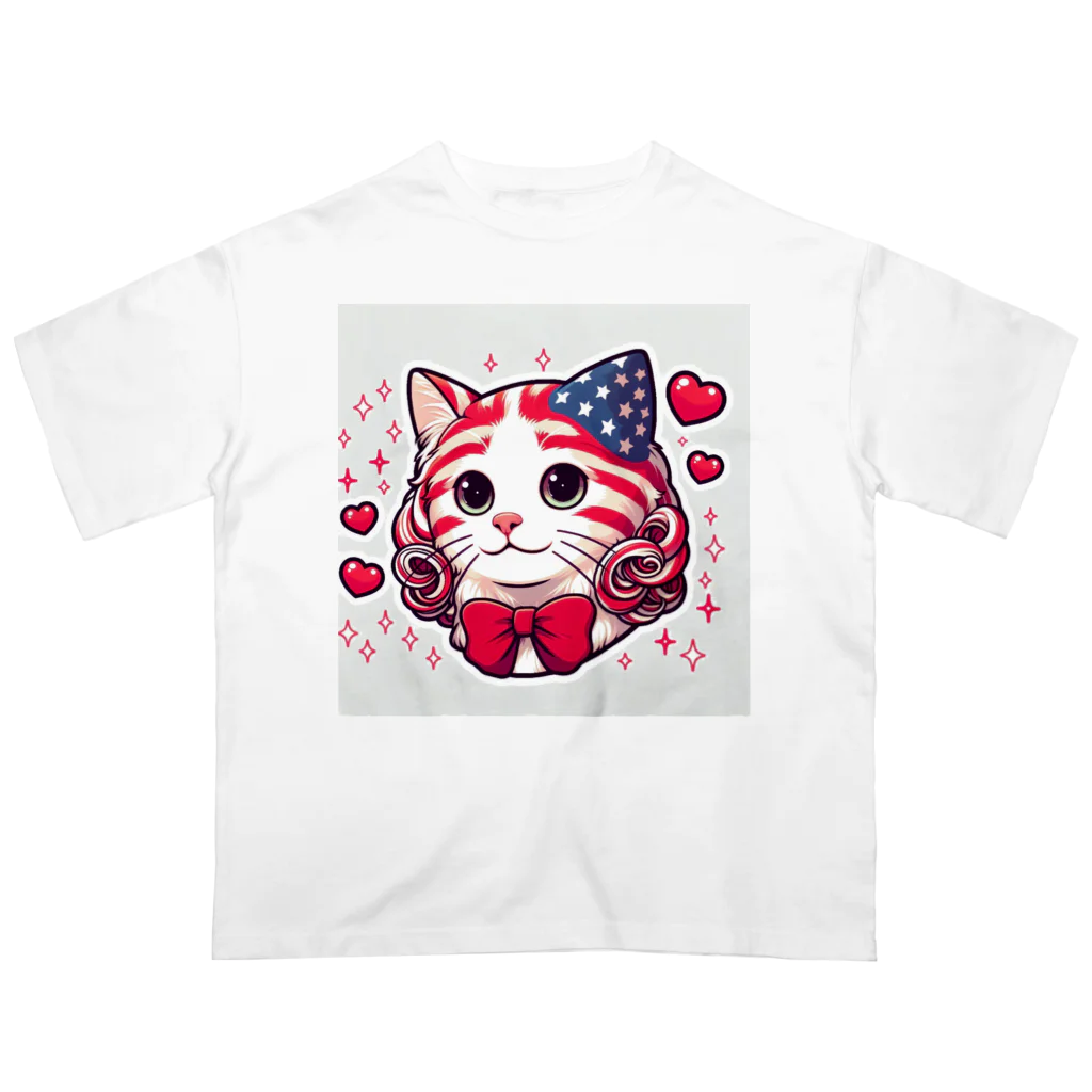 yasurin7000のアメリカンなアメリカンカール オーバーサイズTシャツ