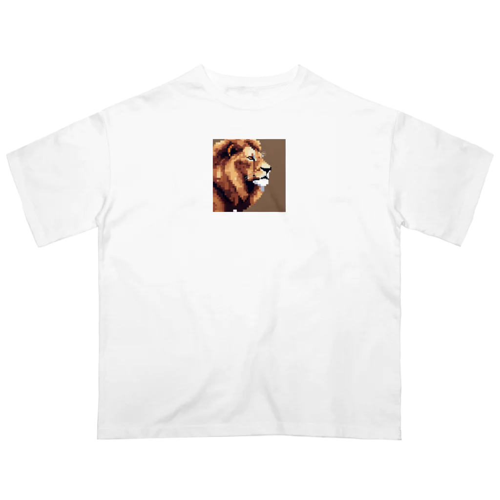 potechi2の毛づくろいをしているライオンの腹部 Oversized T-Shirt