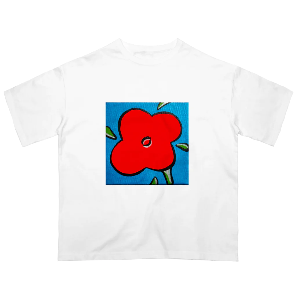 SAKI OTSUKAの花とバンソウコウ オーバーサイズTシャツ