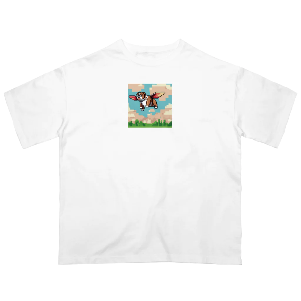 barisukaの空を飛ぶブルドッグ Oversized T-Shirt
