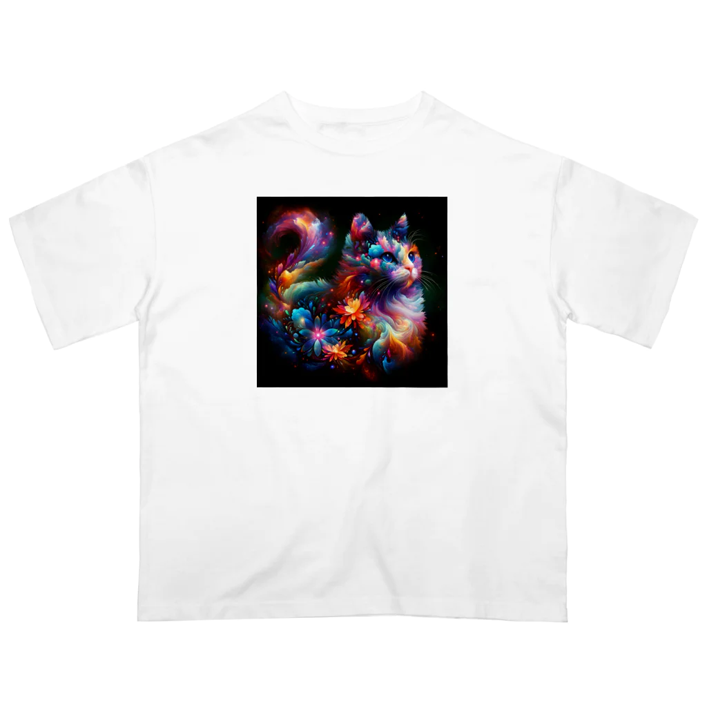 Cat Freakの宇宙猫:001 オーバーサイズTシャツ