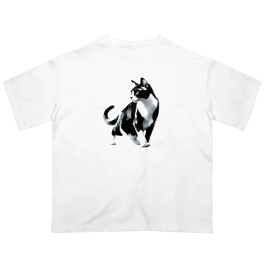 Cat Freakのハチワレキャット オーバーサイズTシャツ