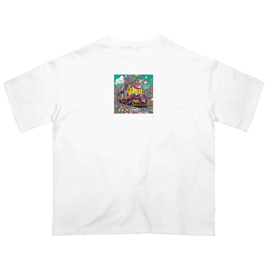 Kou_Kのカラフルトレイン オーバーサイズTシャツ