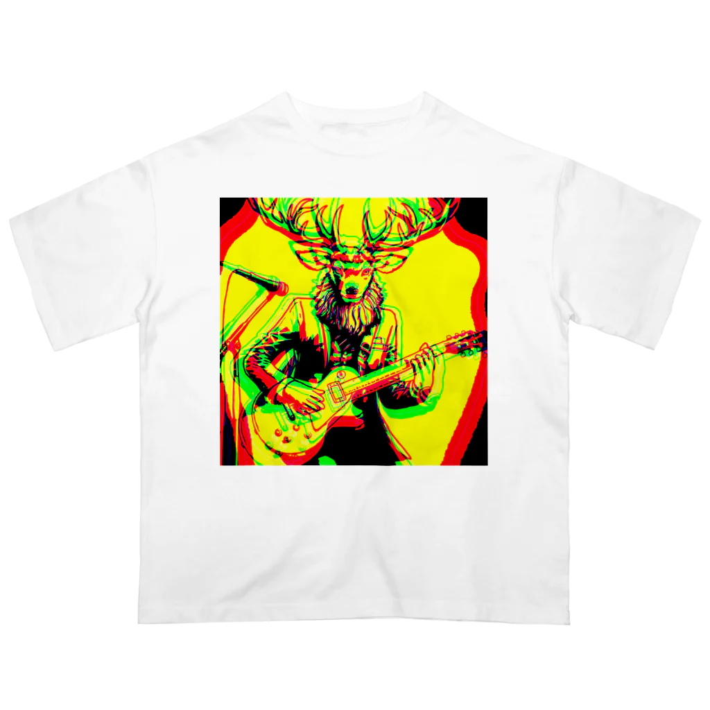 moon_takuanの鹿男とロック「Deer man and rock」 Oversized T-Shirt