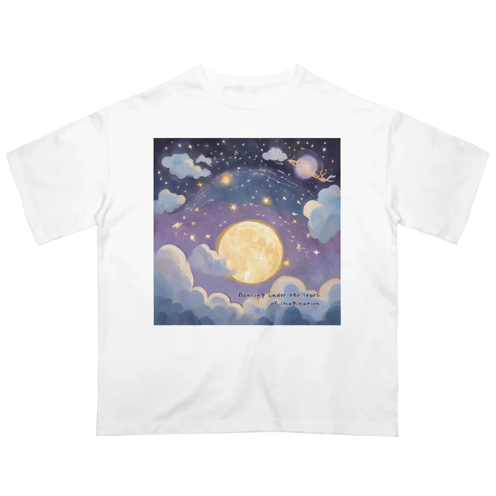 hydrangea-macrophyllaのDancing under the stars of imagination. オーバーサイズTシャツ