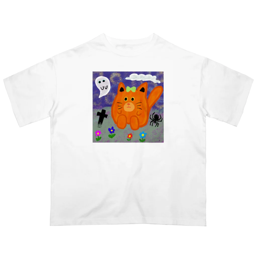 sara nerdのねこかぼちゃ Oversized T-Shirt