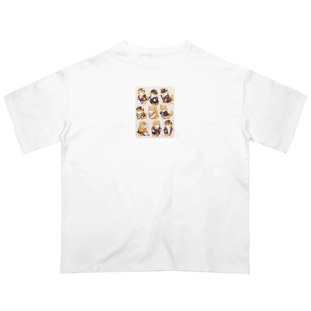 AQUAMETAVERSEのフクロウを着た犬　なでしこ1478 Oversized T-Shirt