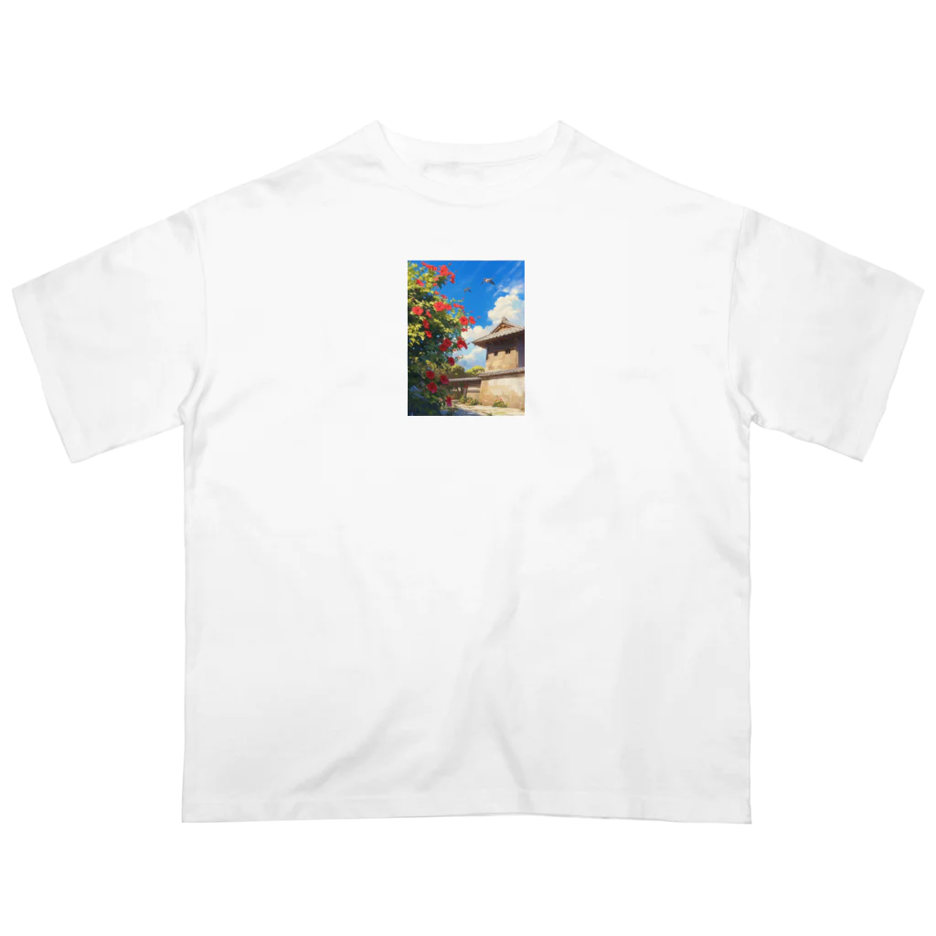 AQUAMETAVERSEの沖縄の風景描写　なでしこ1478 オーバーサイズTシャツ