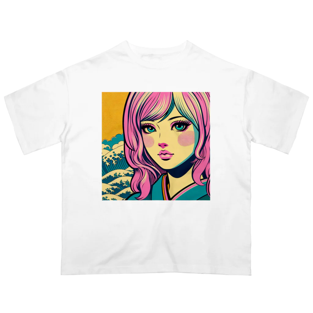 Sunlit Horizonの令和・浮世絵ギャル オーバーサイズTシャツ