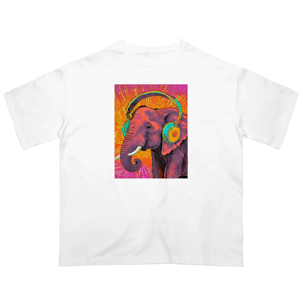 sawaグッズのMusic Lover Elephant オーバーサイズTシャツ