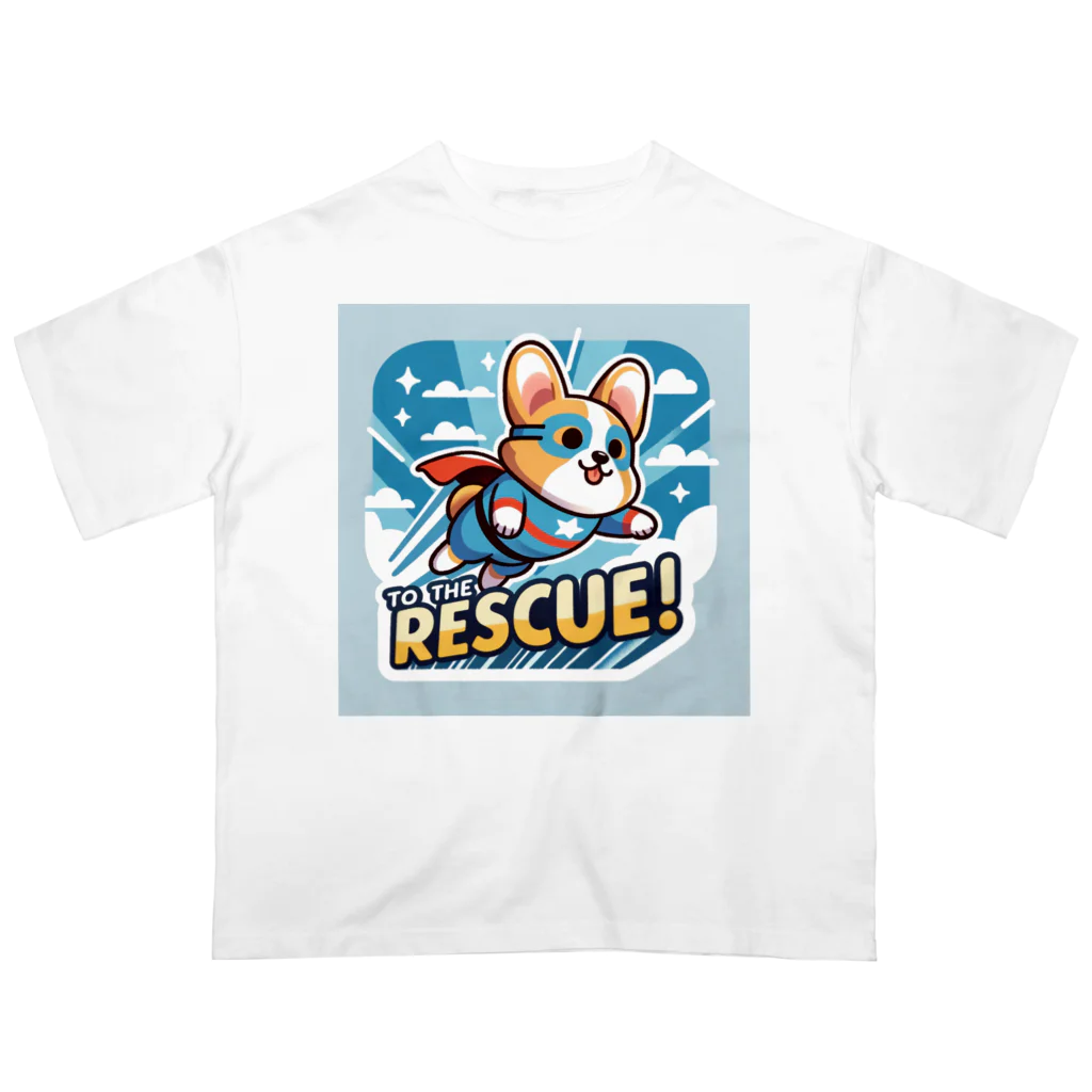 keikei5の柴犬の可愛らしいレスキュー犬 Oversized T-Shirt