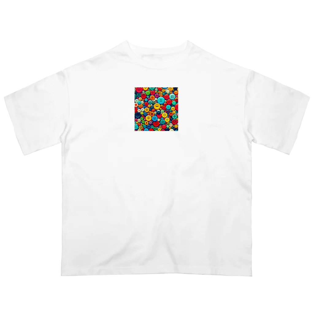 BrilliantTiaraのカラフルボタン Oversized T-Shirt