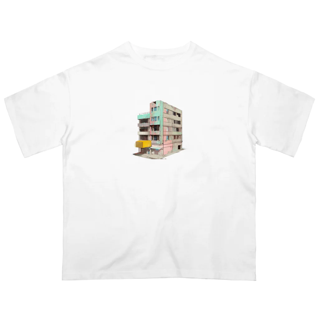 Buildingsの廃墟 4 オーバーサイズTシャツ