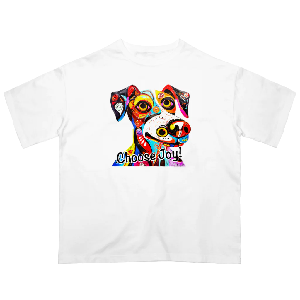 G.O.A.T.designの華やかな色合いが目を引く可愛らしい犬 Oversized T-Shirt