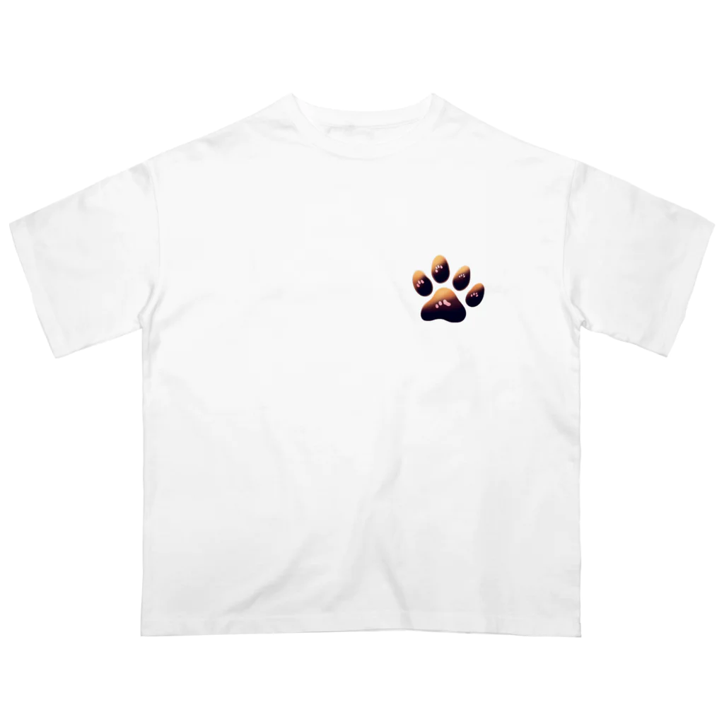 ニャン丸の猫の肉球ニャンポイント Oversized T-Shirt