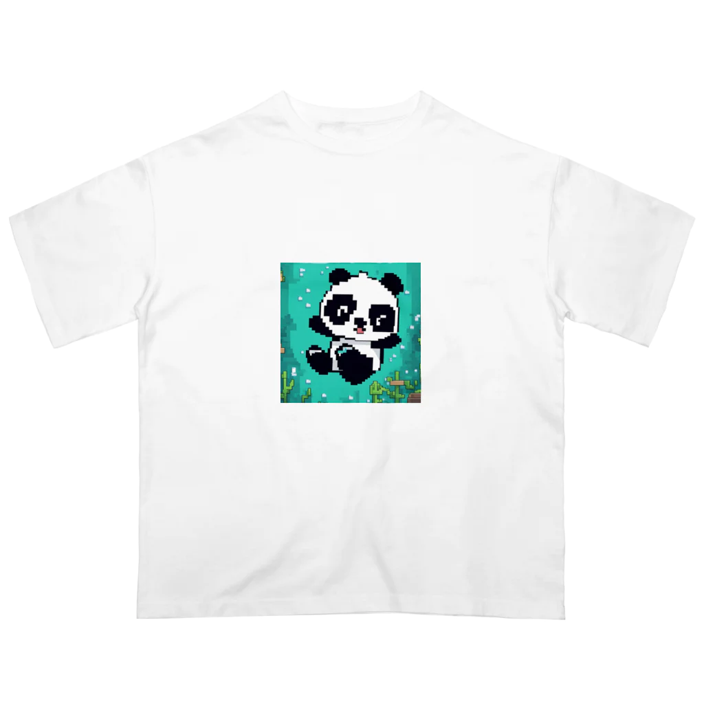 Smile Pop Artの水中パンダ Oversized T-Shirt