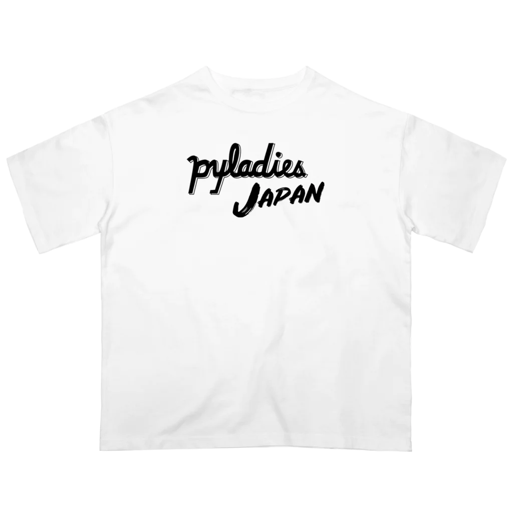 PyLadiesTokyoのPyLadies Japan 黒文字ver オーバーサイズTシャツ