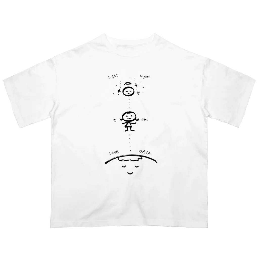 風の声を聴けのposition of 100（モノクロ） オーバーサイズTシャツ