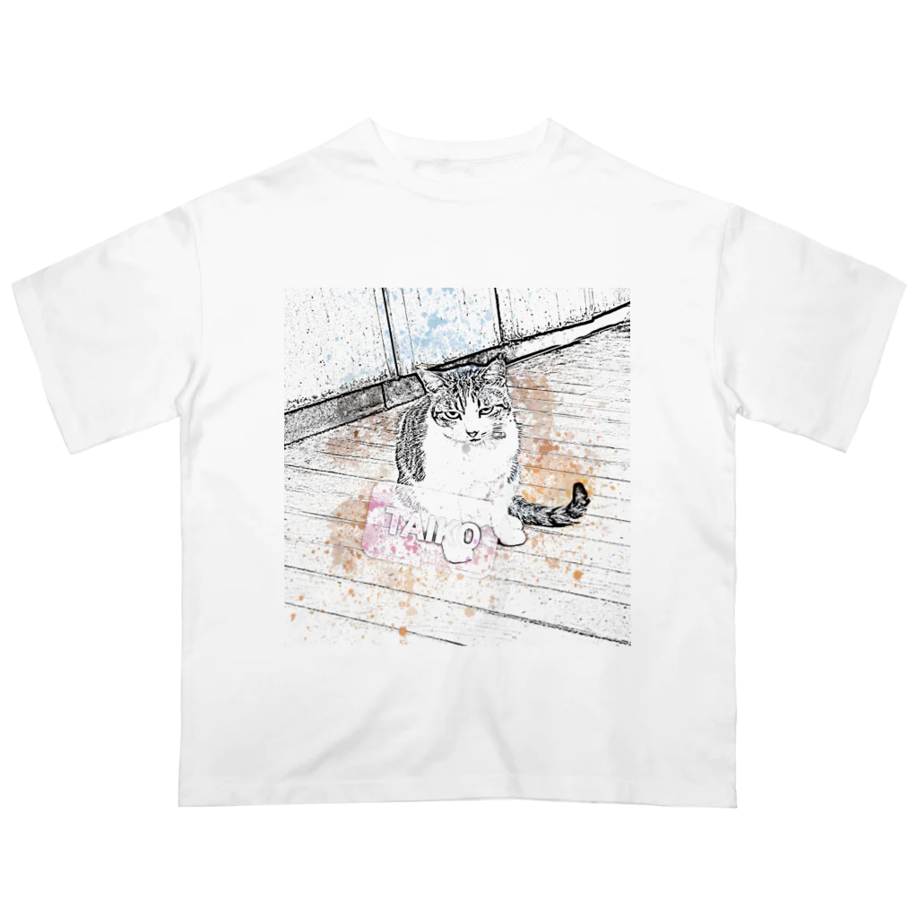 TAI&SENのツンデレ猫TAIKO Oversized T-Shirt