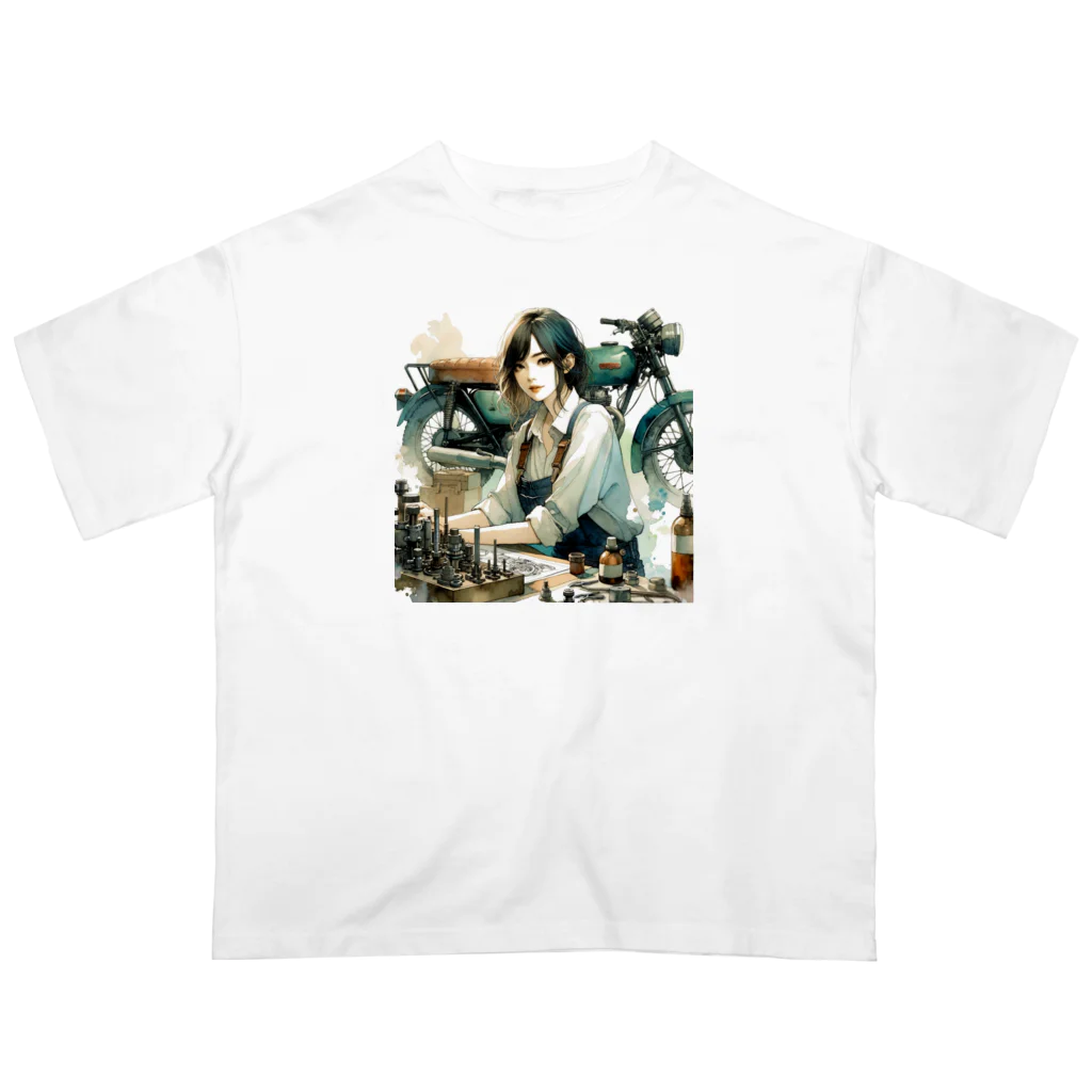 ヨーカズのバイク女子サキ Oversized T-Shirt