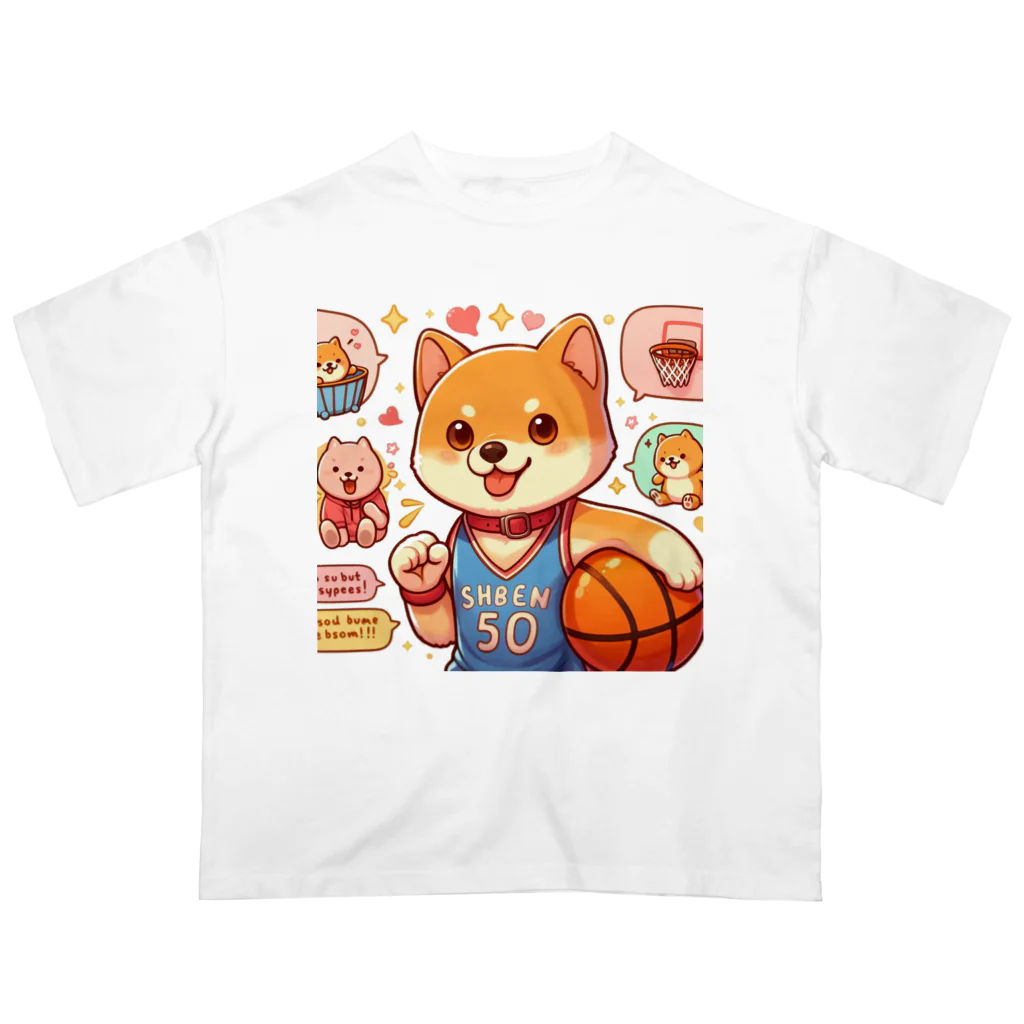 KATERAのバスケットボール犬　SHBEN オーバーサイズTシャツ