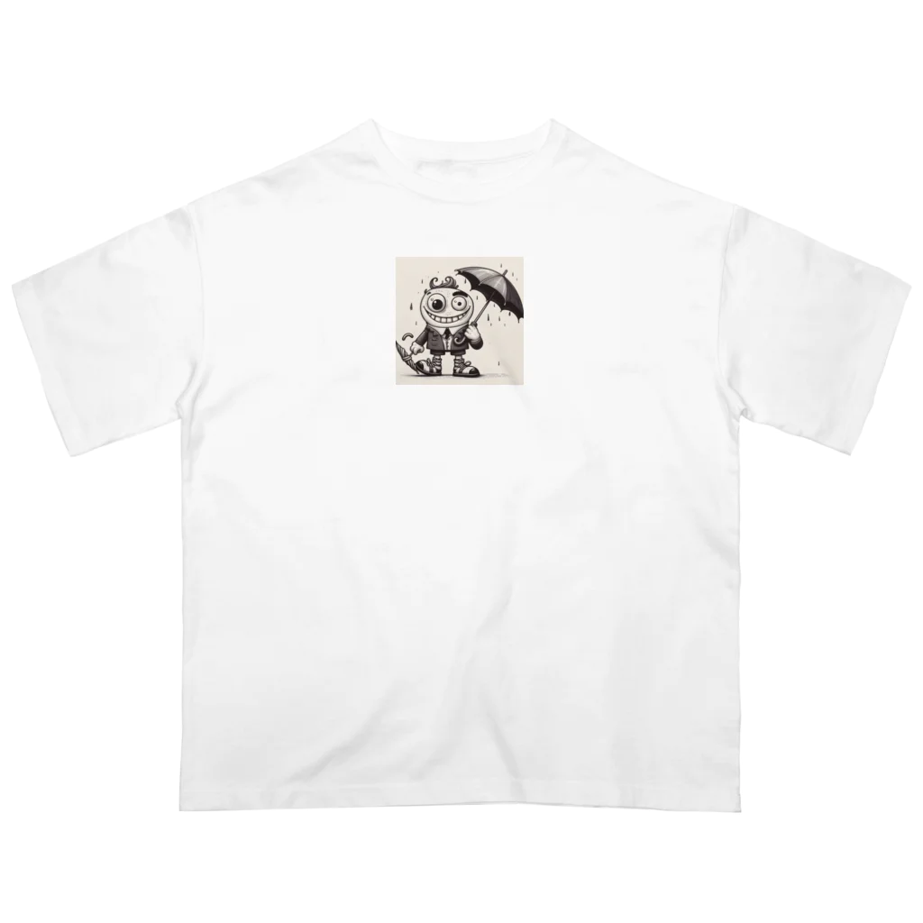 ONE POINTの左右非対称くん Oversized T-Shirt