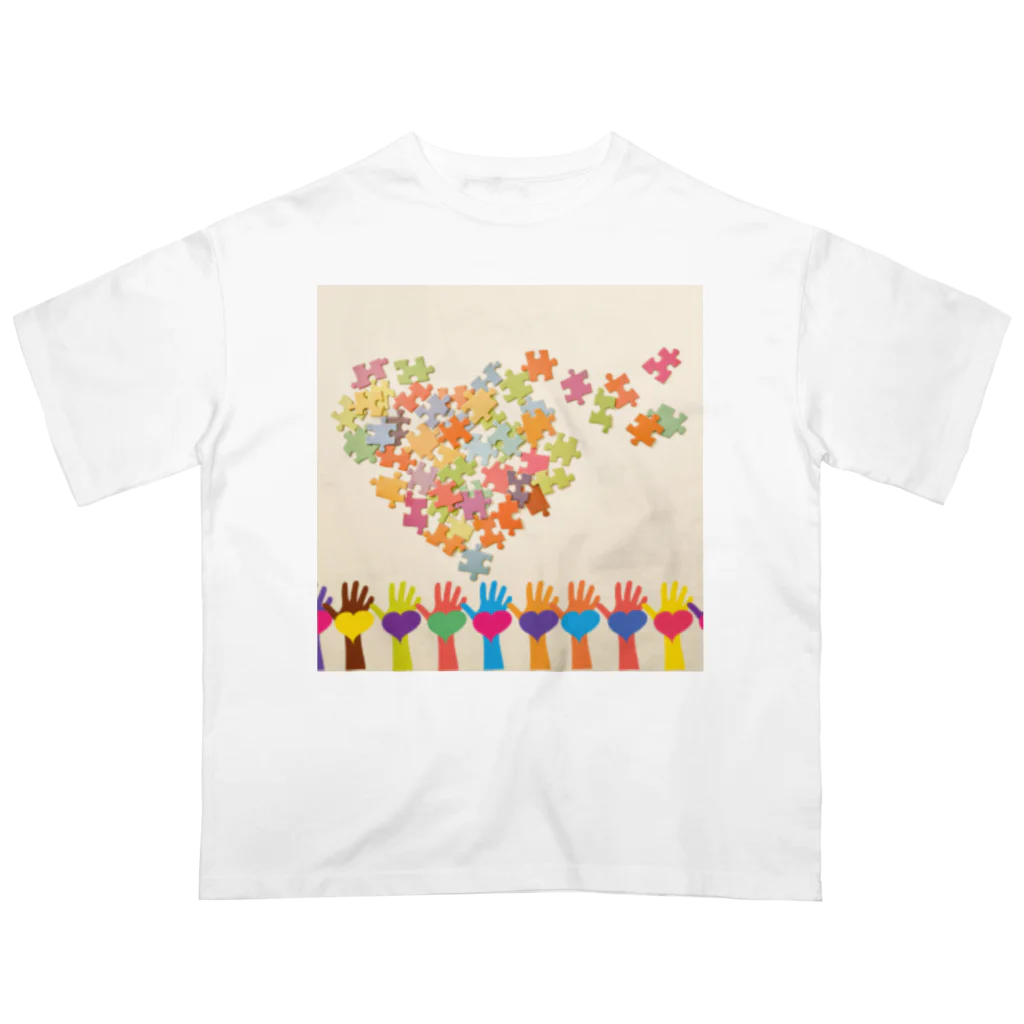 Happiness Home Marketのハートフルフル オーバーサイズTシャツ