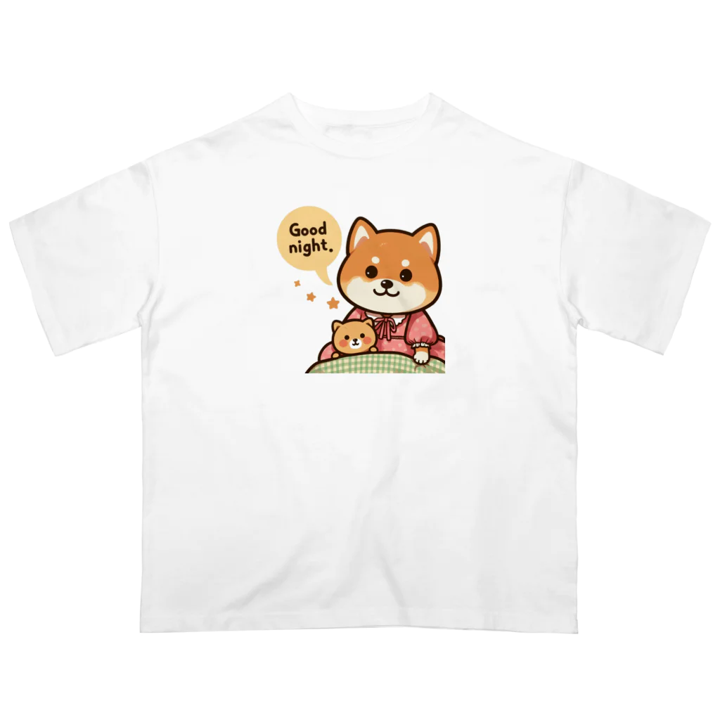 メアリーの今夜は可愛い柴犬スタンプで癒しの時間 Oversized T-Shirt