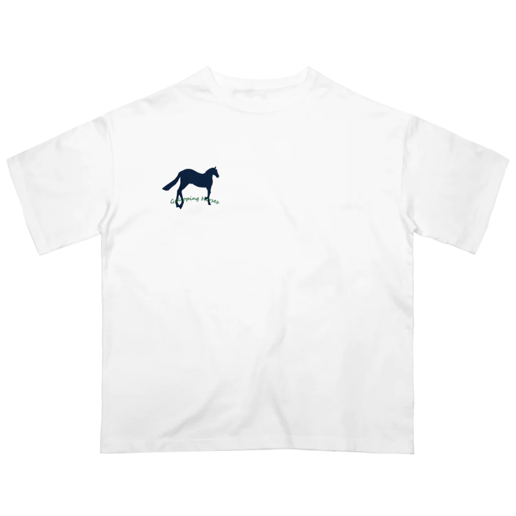 ピネファインの馬イラスト オーバーサイズTシャツ