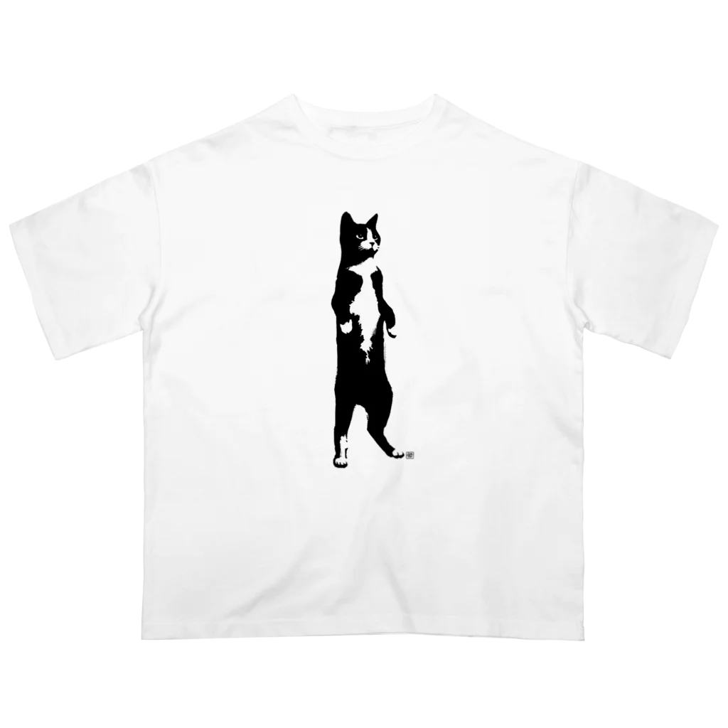 jun factoryの墨絵ねこ（その3） オーバーサイズTシャツ