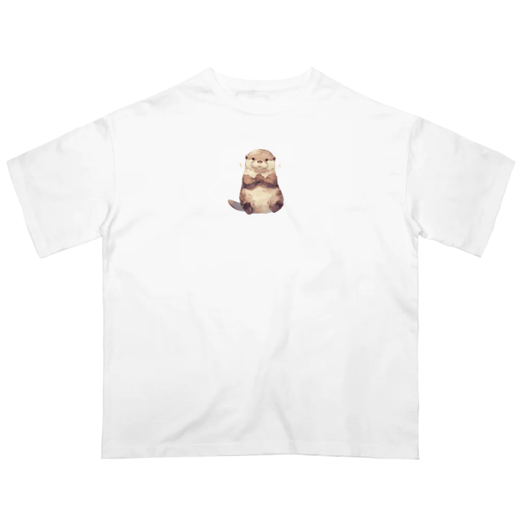 Cute Animalsのおねだりカワウソ Oversized T-Shirt