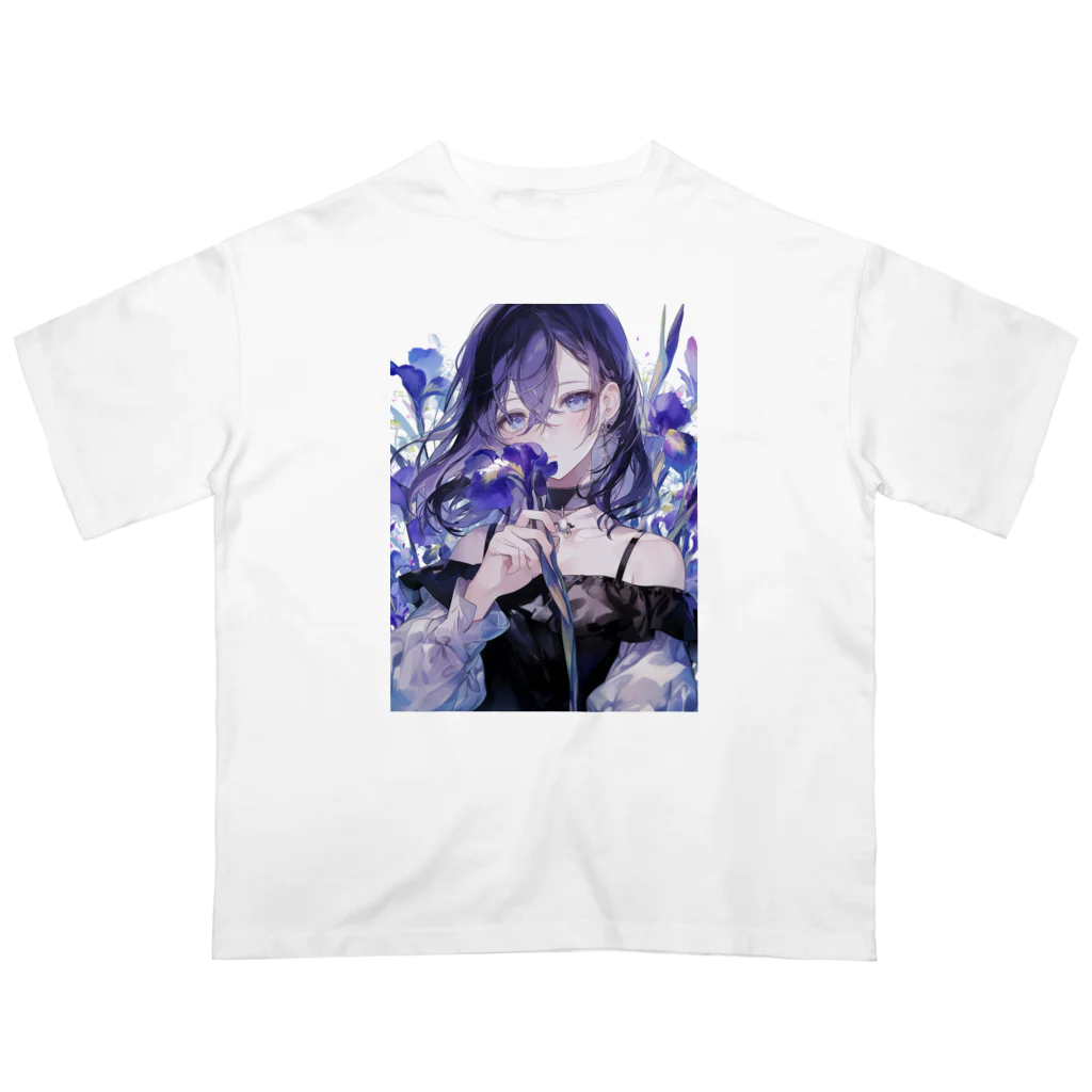 AQUAMETAVERSEの花菖蒲の優美な香り　BLUE PLUM  691 Oversized T-Shirt