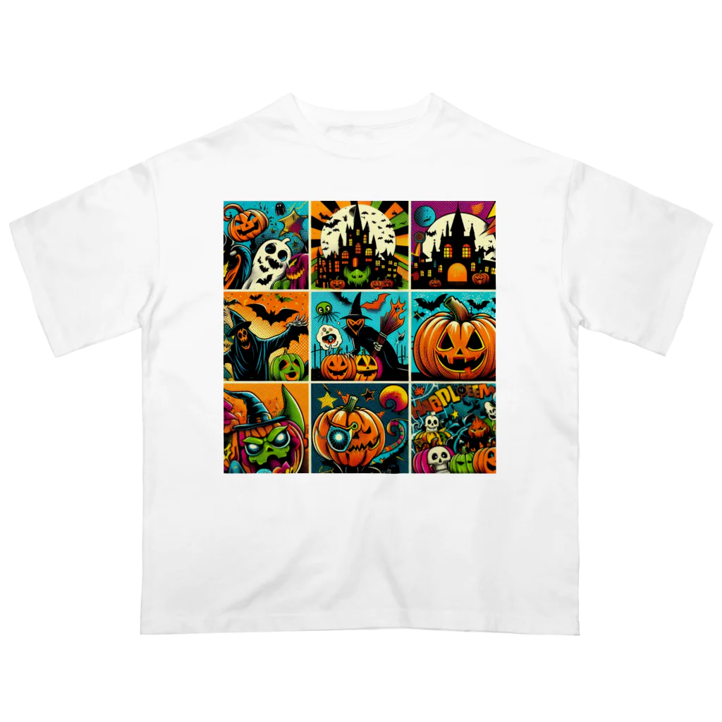 momonekokoのポップなハロウィン オーバーサイズTシャツ