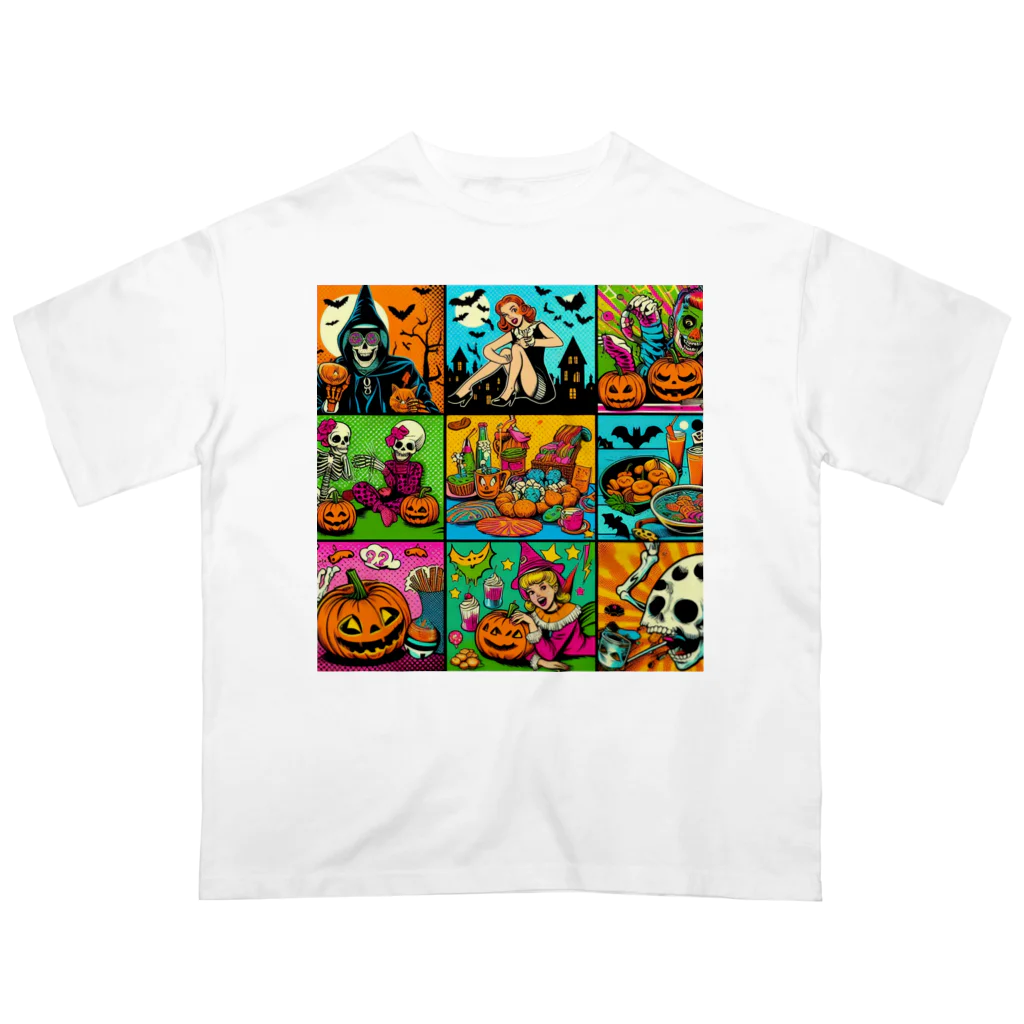 momonekokoのアメコミ風ハロウィン Oversized T-Shirt