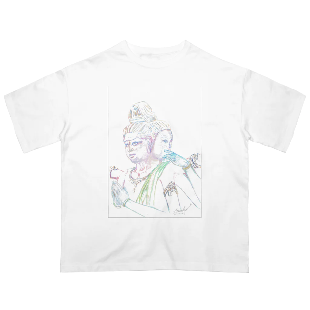 Daria tanakaの阿修羅像デッサン Oversized T-Shirt